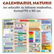 Calendarul naturii - joc didactic cu jetoane magnetice (format 70x50 cm) - Pentru, intalnirea de dimineata