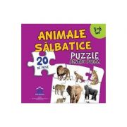 Animale salbatice - Puzzle pentru podea cu 20 de piese (3-6 ani)