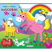 Carte cu puzzle - Unicorni