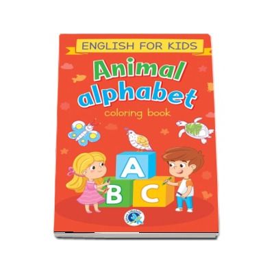 Animal alphabet. English for kids, carte de colorat